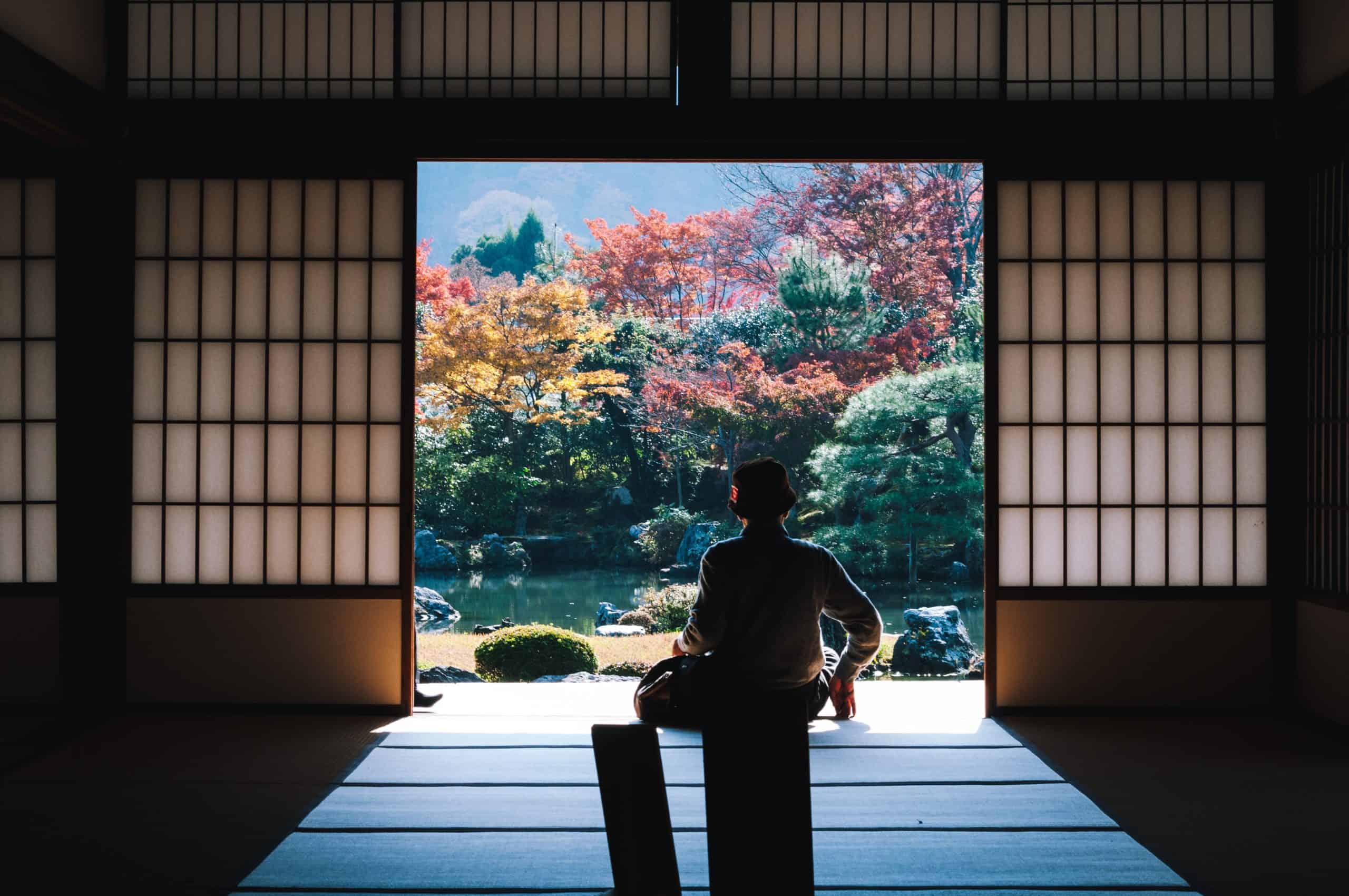 Man meditating as a form of treatment for staring OCD